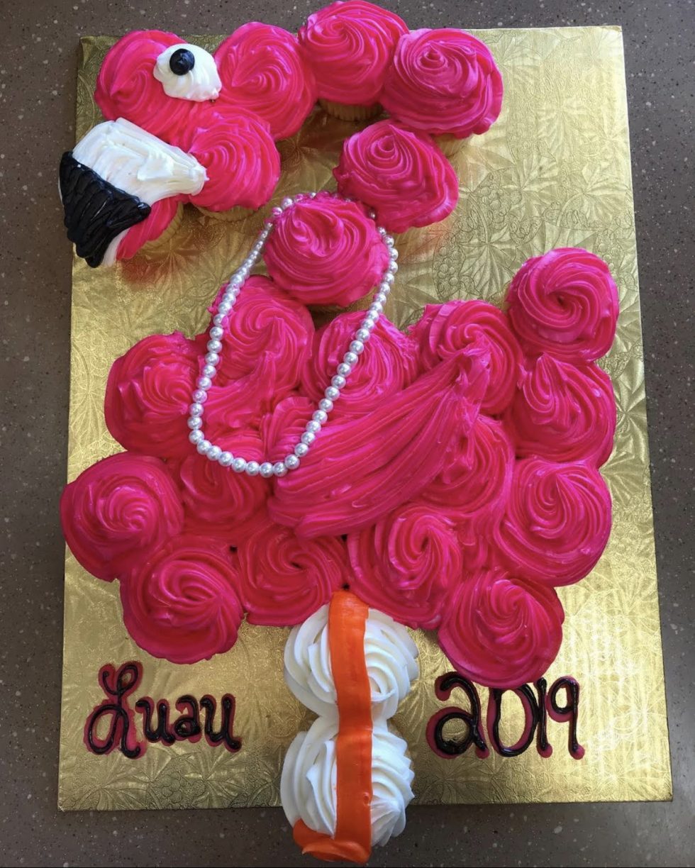 Flamingo Cupcake Cake Piazza's Bakery